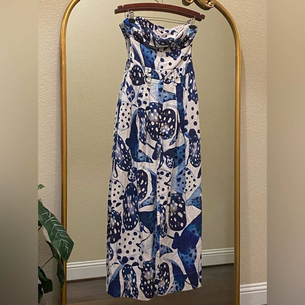 FARM Rio Mantas Strapless Maxi Jumpsuit Size S - Picture 4 of 12